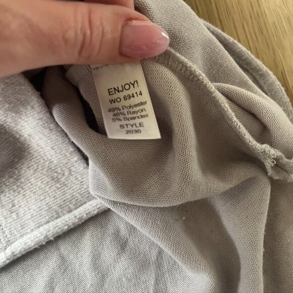 Michael Stars lavender purple gray Cowl Neck Sweater XS Tunic Hi Lo - Picture 9 of 10